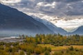 Autumn at Ghizer Valley. Northern Pakistan. Royalty Free Stock Photo