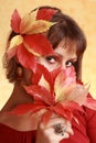 Autumn woman portrait Royalty Free Stock Photo