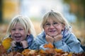 Autumn girls laughing