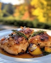 Autumn Glazed Chicken with Rosemary Delight