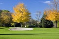 Autumn Golf Sand trap Royalty Free Stock Photo