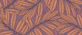 Autumn gradient botanical background with orange branches and leaves. Royalty Free Stock Photo