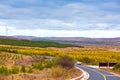 A colorful mountain valley in Bashang grassland Royalty Free Stock Photo