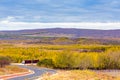 A colorful mountain valley in Bashang grassland Royalty Free Stock Photo