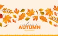 Autumn greeting card with lettering Royalty Free Stock Photo