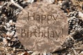 Autumn Greeting Card With Text Happy Birthday