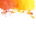 Autumn grunge watercolor background.