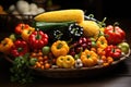 Autumn Harvest Baskets - stock photo concepts