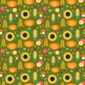 Autumn harvest seamless pattern