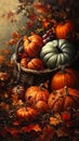 Autumn harvest of squash and pumpkins. Royalty Free Stock Photo