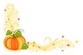 Autumn harvest with tasty pumpkin