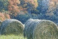 Autumn Hay Stacks, New England Royalty Free Stock Photo