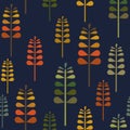 Autumn Herbalism on Navi Seamless Pattern, Fall Nature Surface Pattern Background Forest Floor Repeat Pattern for textile design,