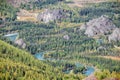 Autumn highland landscape. Altai river Chuya surrounded by mountains. Altai, Russia