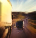 Autumn highway cars blur travel Royalty Free Stock Photo