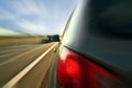 Autumn highway travel cars blur Royalty Free Stock Photo