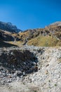 Autumn hike to grosses Wiesbachhorn in glocknergruppe hohe tauern in austria Royalty Free Stock Photo