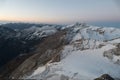 Autumn hike to grosses Wiesbachhorn in glocknergruppe hohe tauern in austria