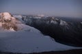 Autumn hike to grosses Wiesbachhorn in glocknergruppe hohe tauern in austria