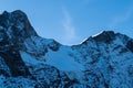 Autumn hike to grosses Wiesbachhorn in glocknergruppe hohe tauern in austria