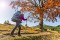 Autumn hiking in the mountains