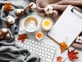 Autumn home cozy composition Royalty Free Stock Photo