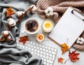 Autumn home cozy composition Royalty Free Stock Photo