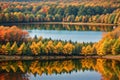 autumn house in the park