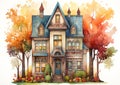 Autumn Hues: A Vibrant Vignette of Architectural Design and Crea