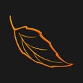 Autumn icon . Fall leaf. Nature symbol vector collection isolated on black background. Smooth shape. Plain flat style Royalty Free Stock Photo