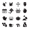 Autumn icon set Royalty Free Stock Photo