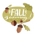 Autumn illustration. Fall is coming