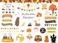 Autumn illustration set