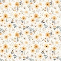 Autumn Inspired Floral Pattern Background Royalty Free Stock Photo