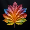 Autumn-inspired Maple Leaf: A Colorful Symbol Of The Season