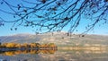 autumn in Ioannina lake trees reflection, Greece