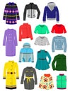 Autumn jackets and raincoats Royalty Free Stock Photo