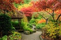 Autumn japanese garden Royalty Free Stock Photo