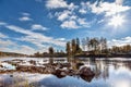 Autumn at Klaralven in Karlstad Royalty Free Stock Photo