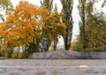 Autumn Kyiv: monument to Tatiana Markus in Babi Yar