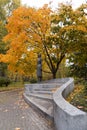 Autumn Kyiv: monument to Tatiana Markus in Babi Yar