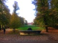 Autumn in La Mandria Park, Venaria Reale town, Italy. Nature, environment and tourism Royalty Free Stock Photo