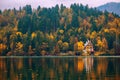 Autumn at lake Bled Royalty Free Stock Photo