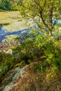 Autumn Lake Cliff Nature Royalty Free Stock Photo