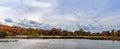 Autumn Lake Panorama Landscape Royalty Free Stock Photo