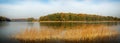 Autumn Lake Panorama Royalty Free Stock Photo