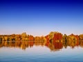 Autumn lake scenery