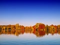 Autumn lake scenery Royalty Free Stock Photo