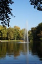 autumn lake water reflection sun Royalty Free Stock Photo