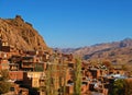 The autumn landscape of Abyaneh historical village , Iran Royalty Free Stock Photo